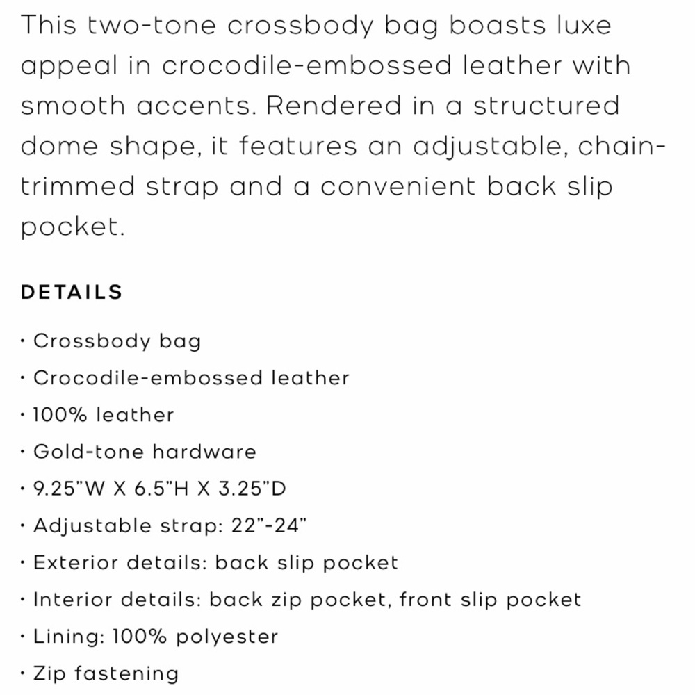Micheal Kors Crocodile Embossed crossbody - Picture 15 of 15